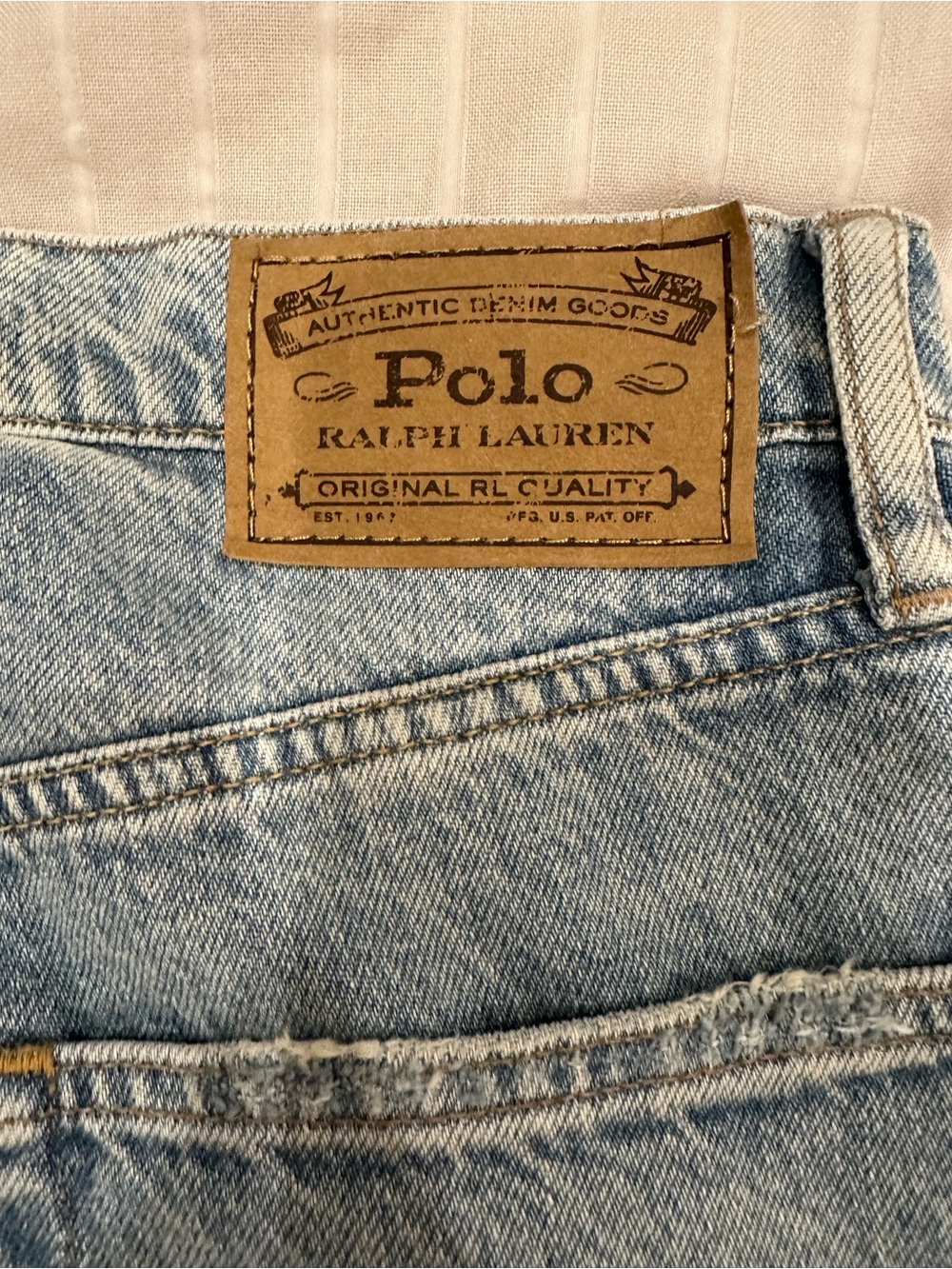 Ralph Lauren Relaxed Straight Jeans in Light Blue Denim